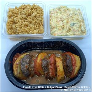 Fırında İzmir Köfte + Bulgur Pilavı + Kabak&Havuç Salatası
