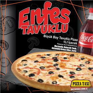 ENFES TAVUKLU PİZZA + 1 LT İÇECEK