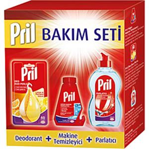 Pril Bakım Seti (Deodorant + Makine Temizleyici + Parlatıcı)