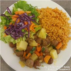 Ekşili Köfte + Bulgur Pilavı + Salata