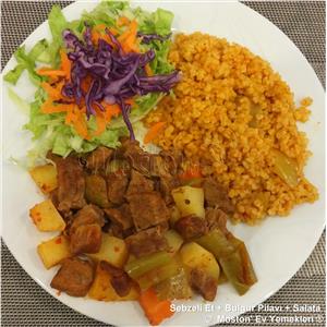 Sebzeli Et + Bulgur Pilavı + Salata