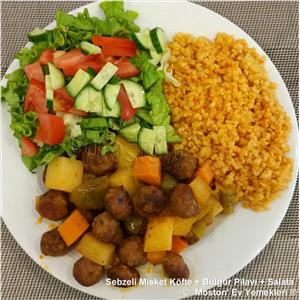 Sebzeli Misket Köfte + Bulgur Pilavı + Salata