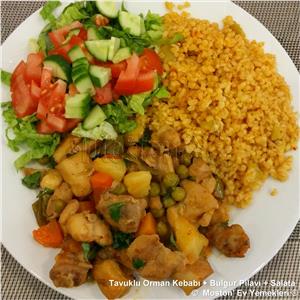 Tavuklu Orman Kebabı + Bulgur Pilavı + Salata