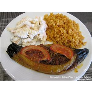 Karnıyarık + Bulgur Pilavı + Makarna Salatası