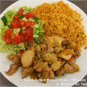 Tavuk Sote + Bulgur Pilavı + Salata